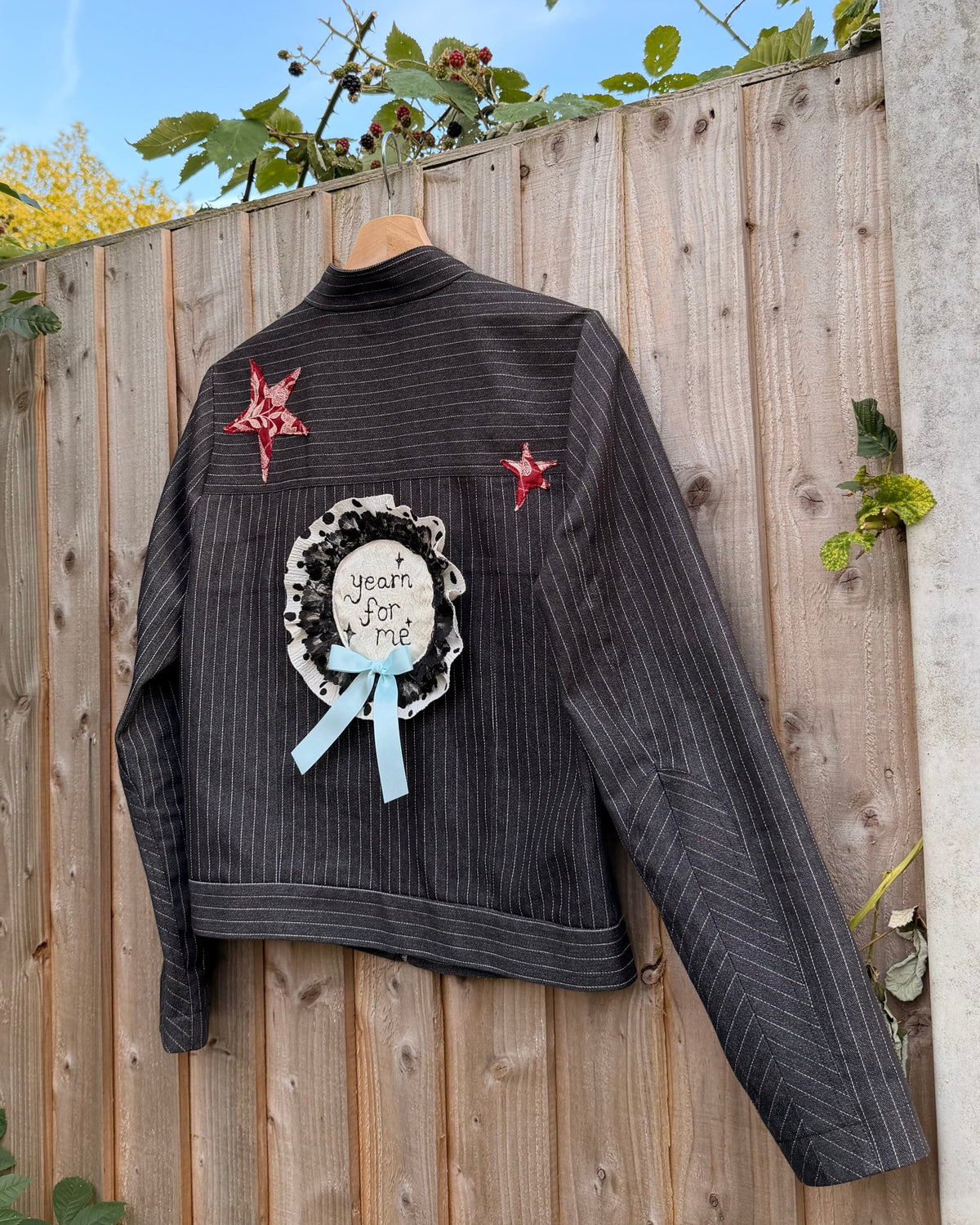 'Yearn for me' Striped Jacket
