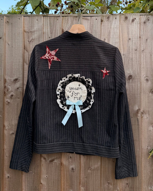 'Yearn for me' Striped Jacket