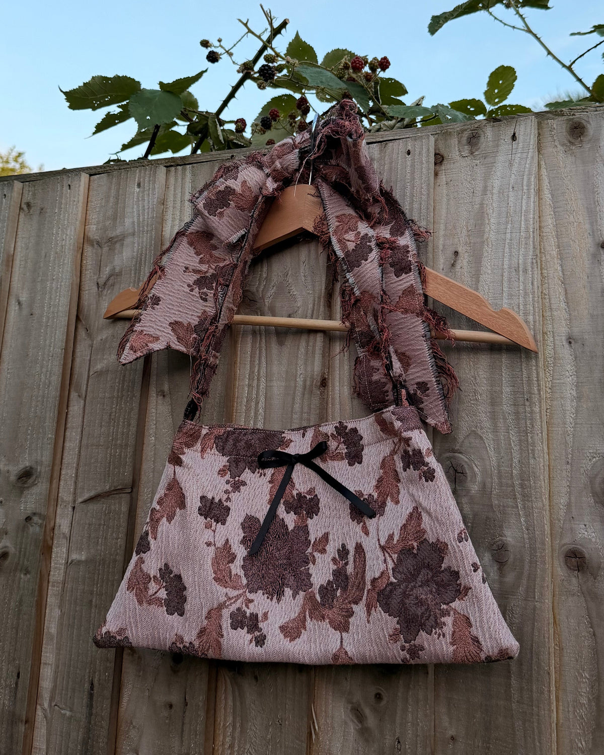 Jacquard Bow Handbag